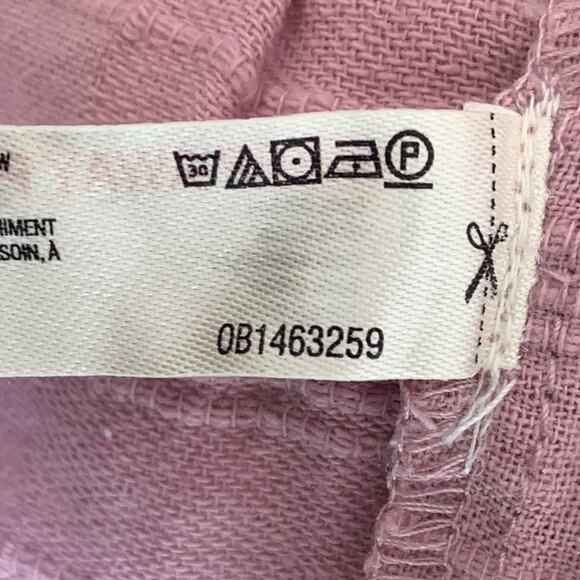 Free People Summer Picnic Smocked Balloon Sleeve Mini Dress in Purple Pink - Picture 13 of 15